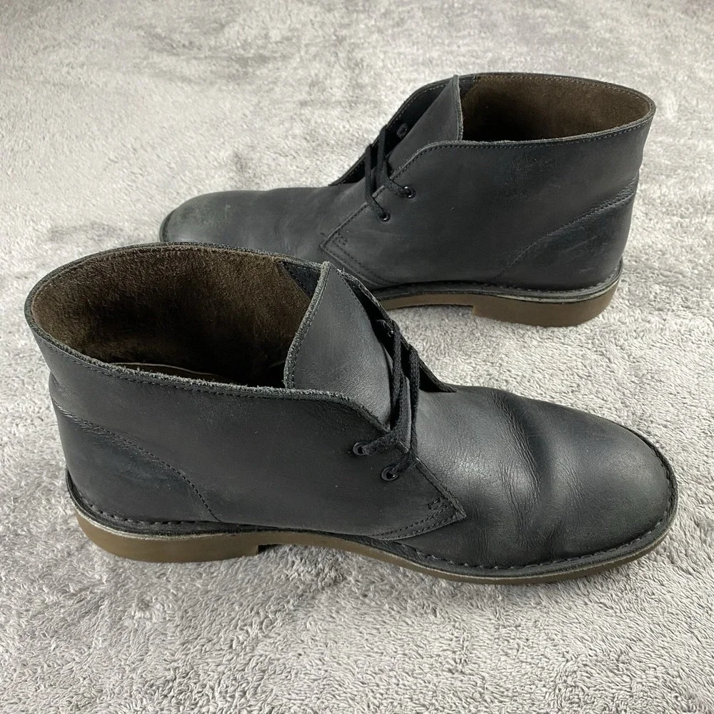 Clarks Bushacre 3‎ Chukka Boot Leather Mens 10.5 M Gray